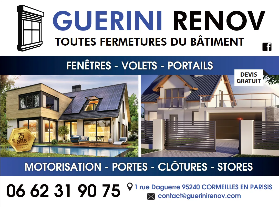 Guerini Renov, toutes fermetures du bâtiment : fenêtres, volets, portails, motorisation, portes, clôtures et stores